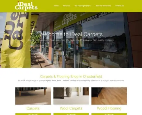 iDeal Carpets Website by Nettl of Chesterfield