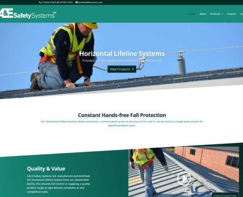 A & E Safety Systems website home page