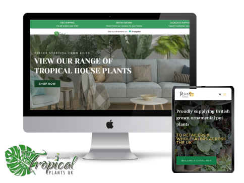 Tropical Houseplants UK Website by Nettl Bourne