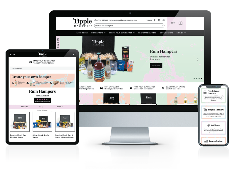 Tipple hamper responsive website design