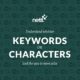 keywords or characters search or social digital marketing